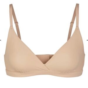 Skims Fits Everybody Crossover Bralette in Medium Clay Worn Once